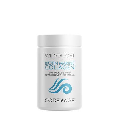 Codeage WildHealthy -Caught Biotin Marine Collagen Peptides Healthy - Hydrolyzed Healthy - Type I & Iii Healthy - 120 Capsules (30 Servings)