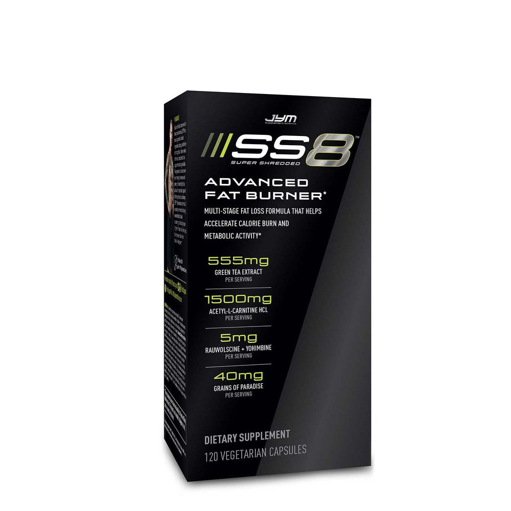 Jym Ss8 Super Shredded 8 Advanced Fat Burner - 120 Capsules (30 Servings)