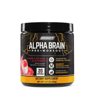 Onnit Alpha Brain Pre-Workout - Tigers Blood - 20 Servings