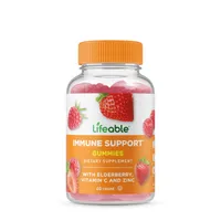 Lifeable Immune Support with Elderberry Vitamin C - 60 Gummies (30 Servings)