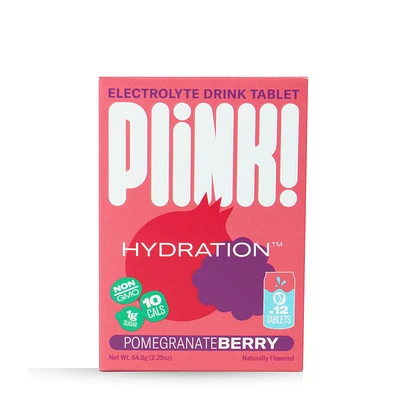 Plink! Electrolyte Drink Tablets - Pomegranate Berry - 12 Tablets (12 Servings)