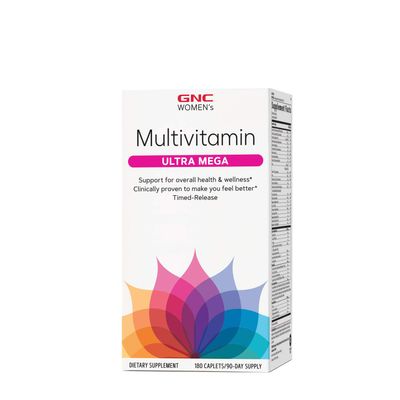 GNC Women's Multivitamin Ultra Mega Healthy - 180 Caplets (90 Servings)