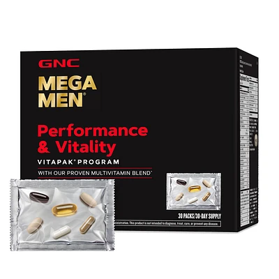 GNC Mega Men Performance and Vitality Vitapak Program (30 Servings) Healthy - 30 Pack