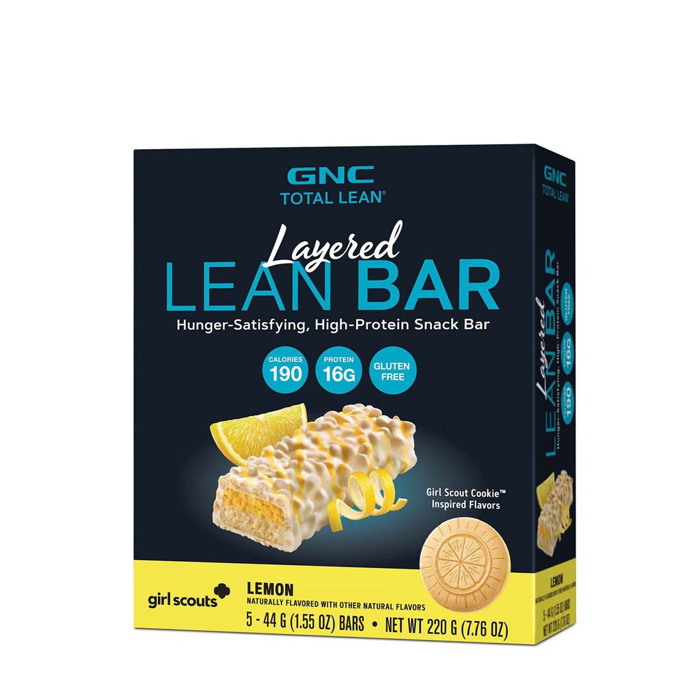 GNC Total Lean Layered Lean Bar - Girl Scout Lemon - 5 Bars