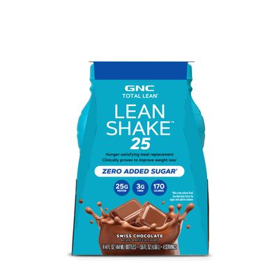GNC Total Lean Lean Shake 25 - Swiss Chocolate - 4 Bottles