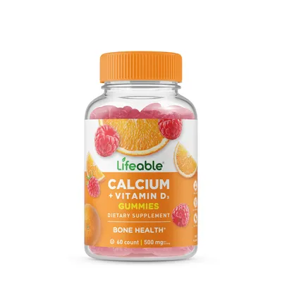 Lifeable Calcium and Vitamin D3 - 60 Gummies (30 Servings)