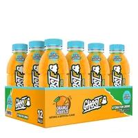 GHOST Hydration Drink Vitamin C - Orange Squeeze Vitamin C - 16.9Oz. (12 Bottles) Vitamin C - Zero Sugar