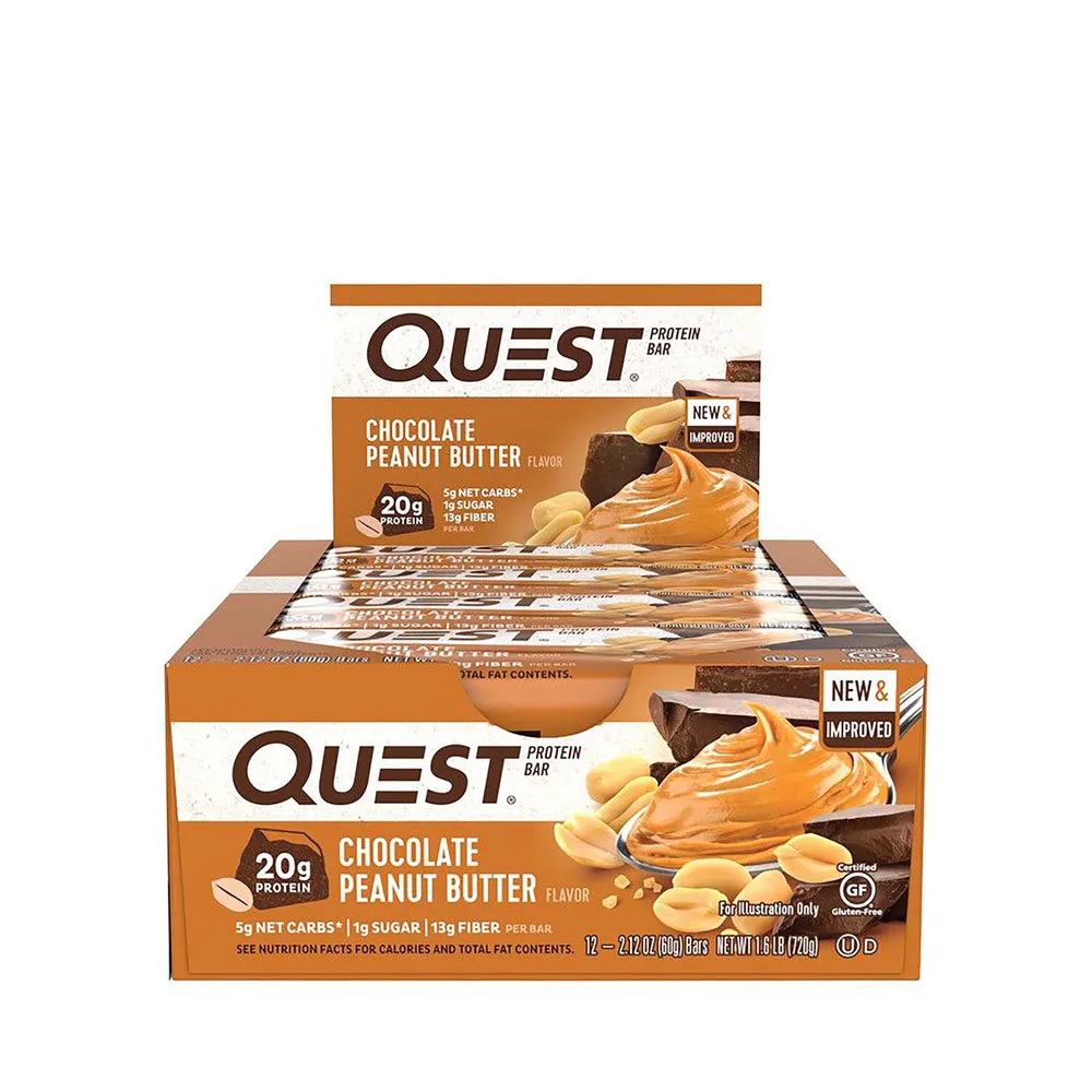 Quest Quest Bar - Chocolate Peanut Butter - 12 Bars