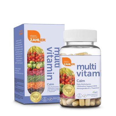 ZAHLER Multivitamin Calm Daily + Relaxation Support - 60 Capsules (30 Servings)