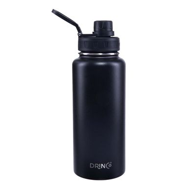 Drinco 30Oz Sport Vacuum Insulated Stainless Steel Water Bottle - Black