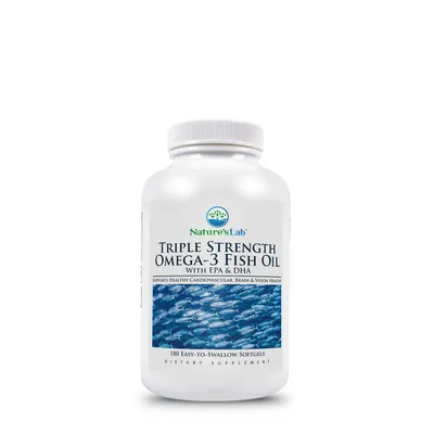 Nature's Lab Triple Strength OmegaHealthy -3 Fish Oil with Epa & Dha Healthy - 180 Softgels (90 Servings)