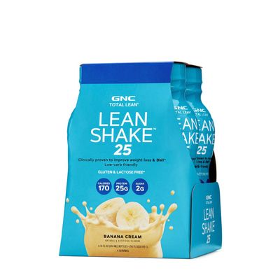 GNC Total Lean Lean Shake 25 - Banana Cream - 4 Bottles