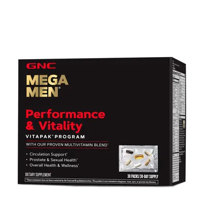 GNC Mega Men Performance and Vitality Vitapak Program (30 Servings) Healthy - 30 Pack