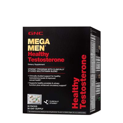 GNC Mega Men Healthy Testosterone Vitapak Program - 30 Vitapaks - 30 Pack