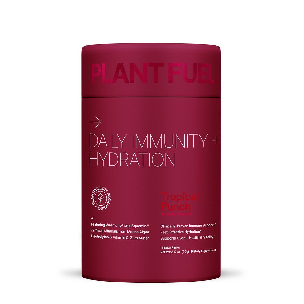 PlantFuel Daily Immunity + Hydration - Tropical Punch - 15 Stick Packs