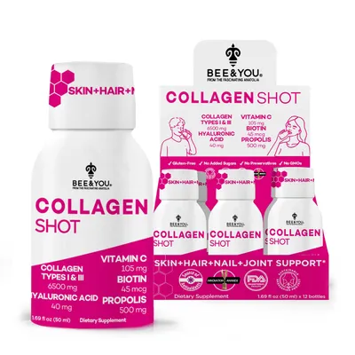 Bee and You Collagen Shot Vitamin C - 50 Ml. (12 Bottles) Vitamin C - 1 Shot