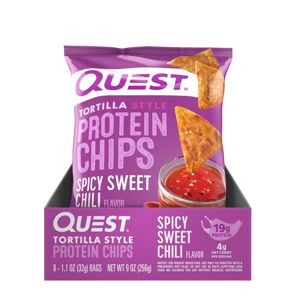 Quest Tortilla Style Protein Chips - Spicy Sweet Chili - 8 Bags