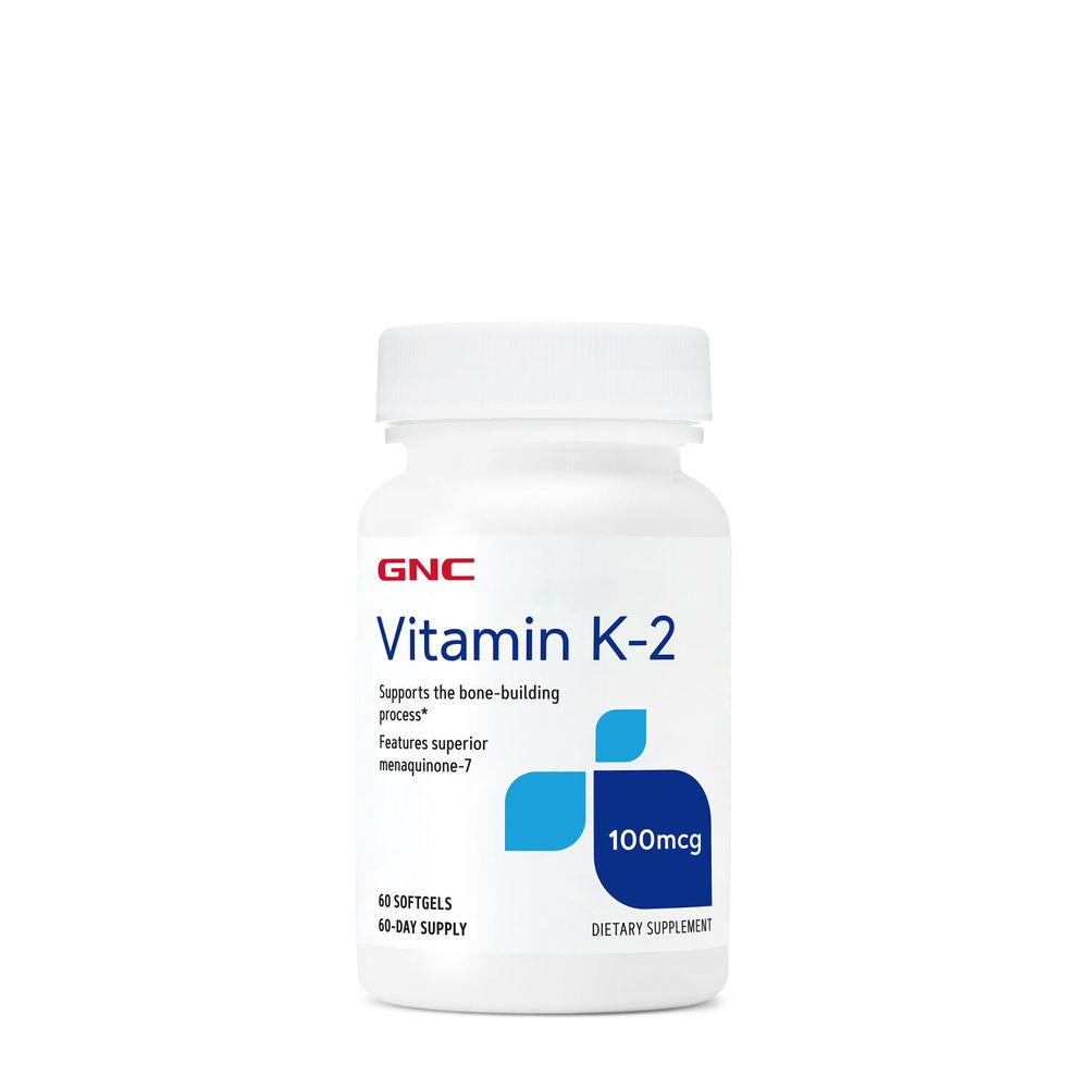 GNC Vitamin K-2 - 100 Mcg - 60 Softgels (60 Servings)