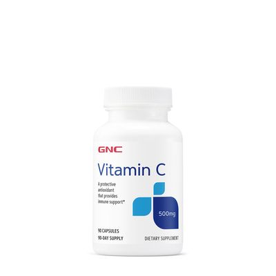 GNC Vitamin C Capsules 500Mg Healthy - 90 Capsules (90 Servings)
