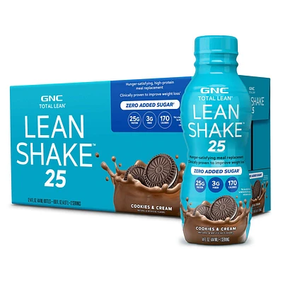 GNC Total Lean Shake Healthy - Cookies & Cream 14Oz. (12 Bottles)
