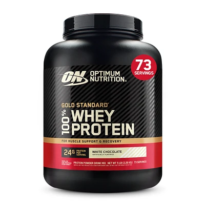 Optimum Nutrition Gold Standard 100% Whey Protein - White Chocolate (73 Servings) 5 lbs.