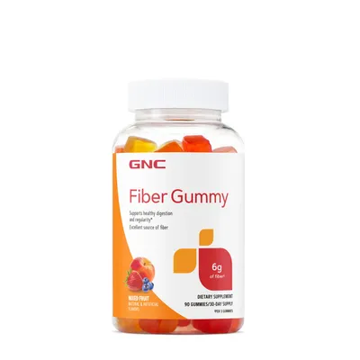 GNC Fiber Gummy Healthy - Mixed Fruit Healthy - 90 Gummies (30 Servings)