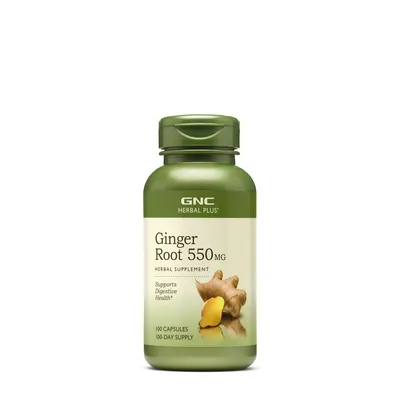 GNC Herbal Plus Ginger Root 550Mg - 100 Capsules