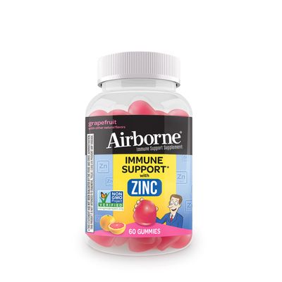 Airborne Immune Support Zinc Gummies 60Ct - Grapefruit - 60 Gummies - 30 Servings