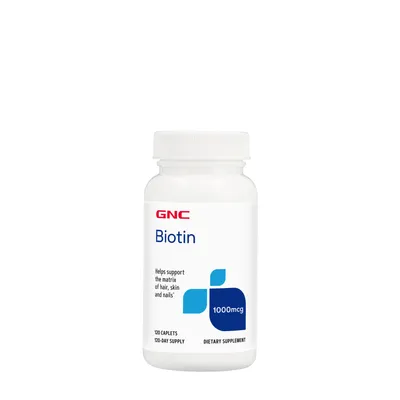 GNC Biotin 1000Mcg - 120 Caplets (120 Servings)
