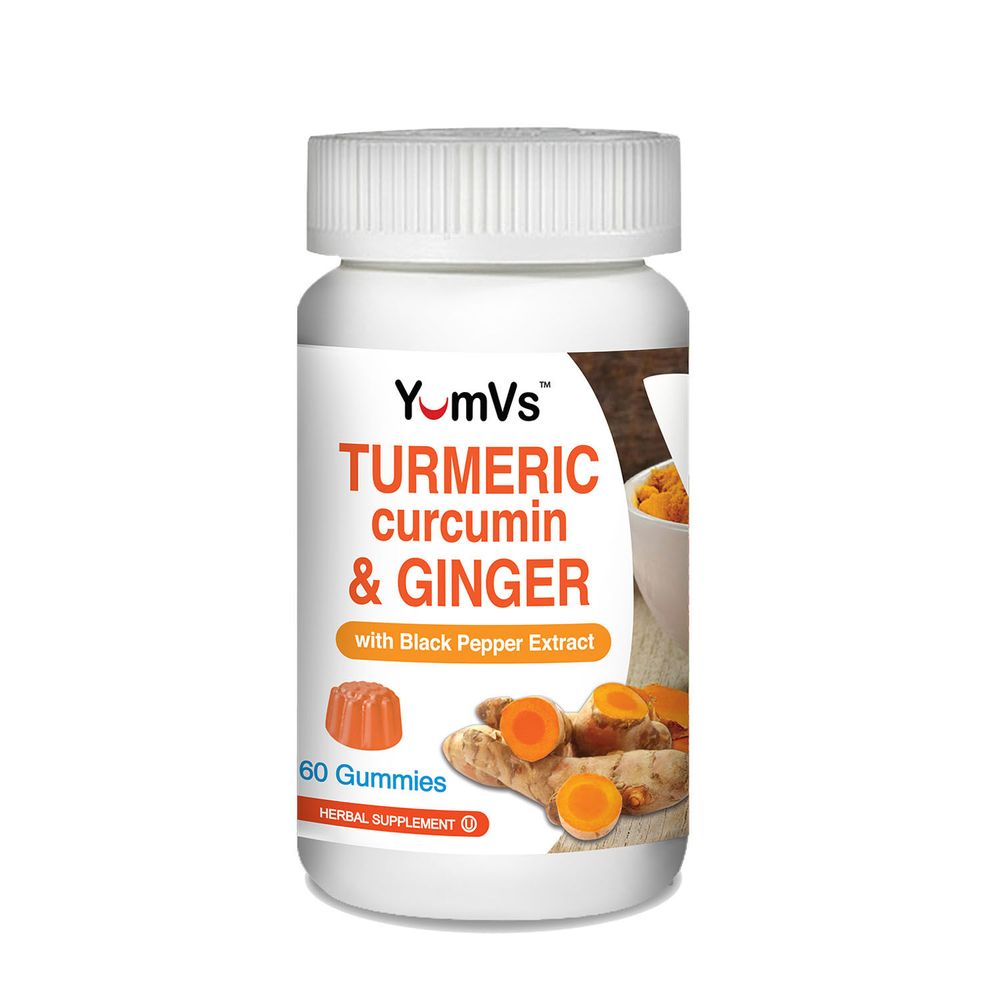 YumVs Turmeric Curcumin & Ginger - 60 Gummies (30 Servings)