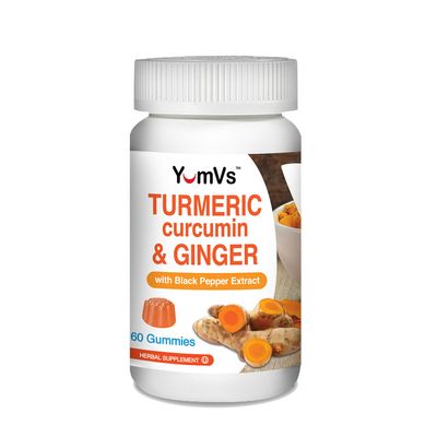 YumV's Turmeric Curcumin & Ginger - 60 Gummies