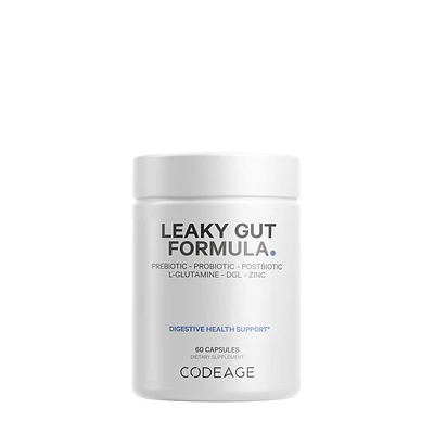 Codeage Leaky Gut Supplement Gluten-Free - LGluten-Free -Glutamine Gluten-Free - Prebiotics Gluten-Free - Probiotics Gluten-Free - Postbiotic Gluten-F