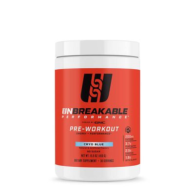 UNBREAKABLE PERFORMANCE Pre-Workout - Cryo Blue - 15.9 Oz