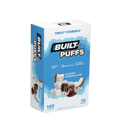 Built Brands Protein Puffs - Coconut - 12 Count - 12 Bars