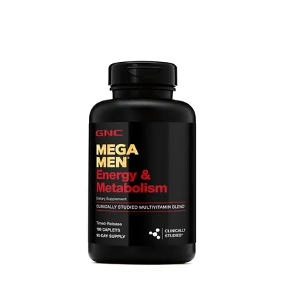 GNC Mega Men Energy & Metabolism Multivitamin - 180 Caplets (90 Servings)