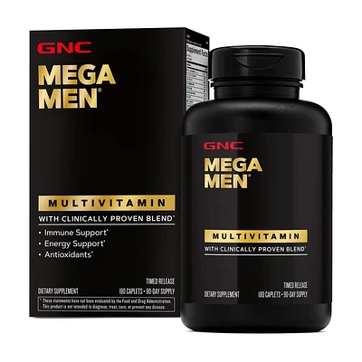 GNC Mega Men Multivitamin Healthy - 180 Caplets (90 Servings)