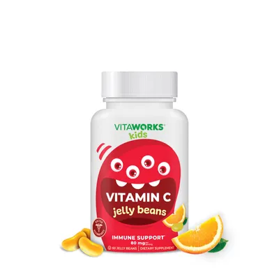 VitaWorks Kids Vitamin C 80Mg Vitamin C - 60 Jelly Beans (30 Servings)