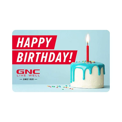 GNC E-Gift Card: Happy Birthday