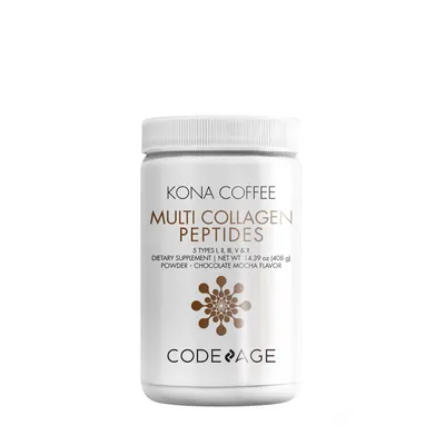 Codeage Hydrolyzed Multi Collagen Peptides Powder - 5 Types with Kona Coffee - 14.39 Oz. (30 Servings)