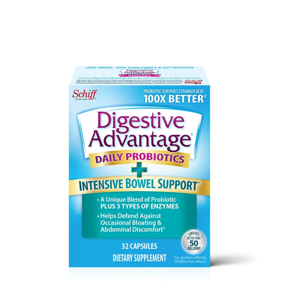 Schiff Nutrition Digestive Advantage Intensive Bowel Support - 32 Capsules