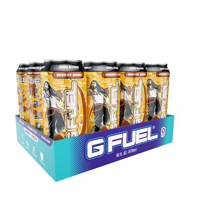 G FUEL G Fuel Divine Peach Energy Drink 16 Oz Cans – Inspired by Moistcr1Tikal - 12 Cans
