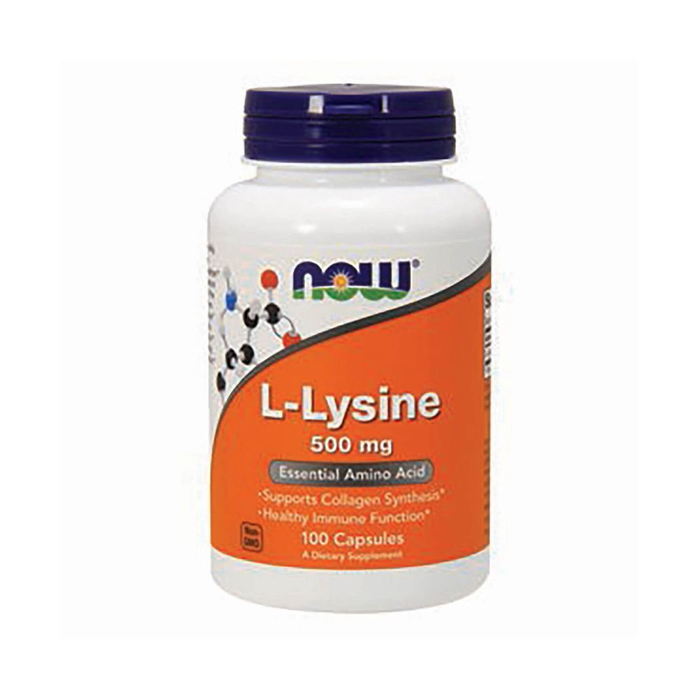 NOW LHealthy -Lysine 500Mg Healthy - 100 Capsules (250 Servings)