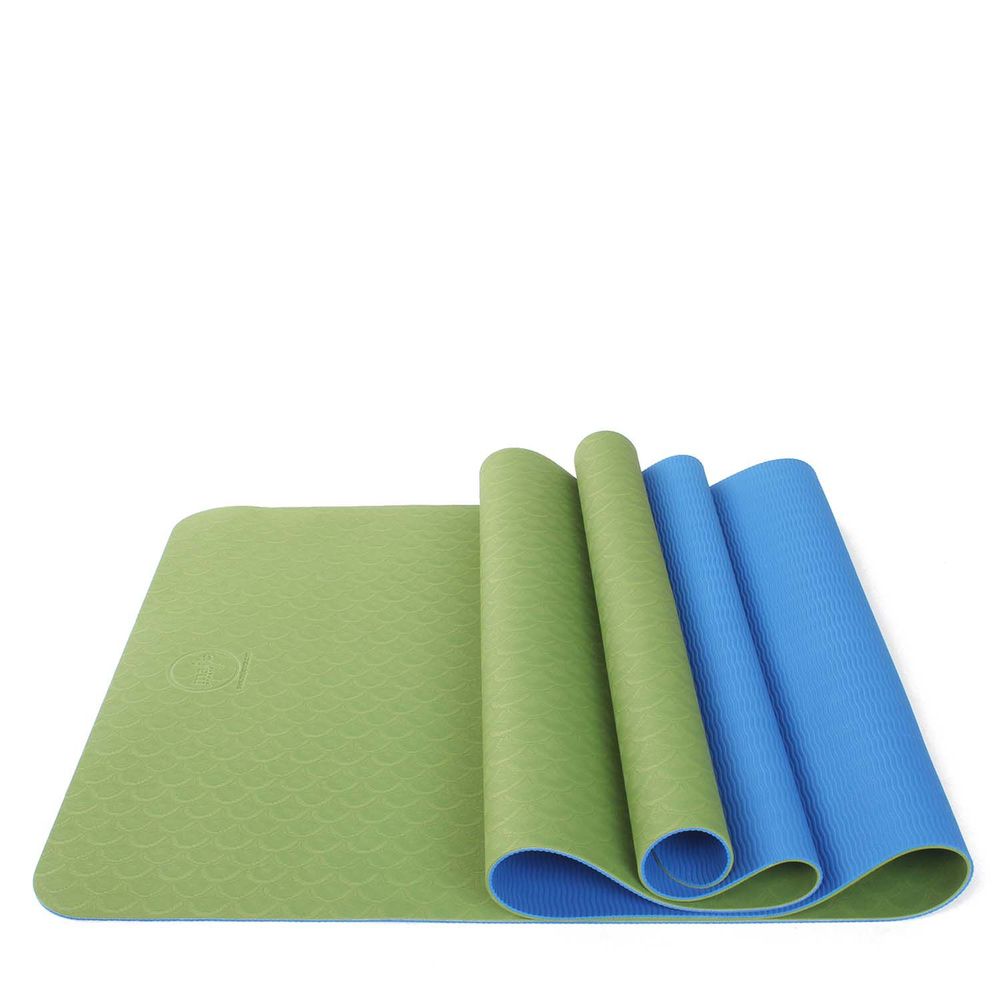 Maji Sports 2 Tone Tpe Yoga Mat - Green/dark Blue - 1 Item
