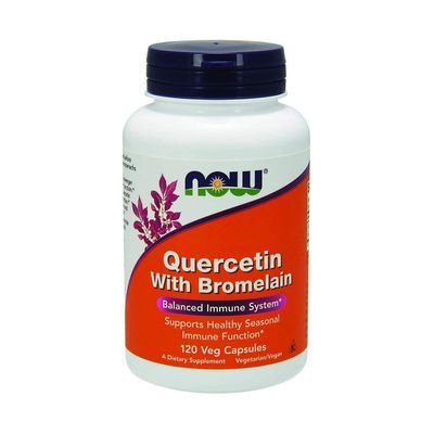 NOW Quercetin with Bromelain Healthy - 120 Capsules (60 Servings)