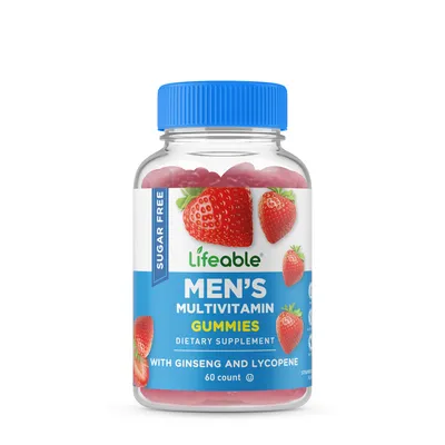 Lifeable Sugar Free Men's Multivitamin Vegan - 60 Gummies (30 Servings)