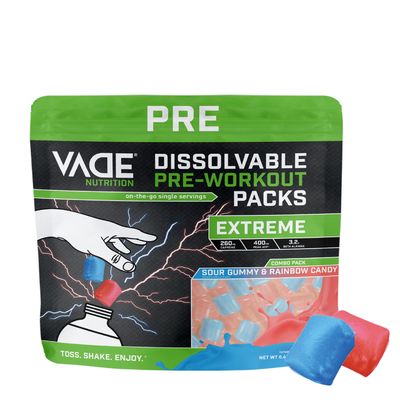 VADE Nutrition Dissolvable Pre-Workout Packets Extreme - Combo Pack - 30 Packets