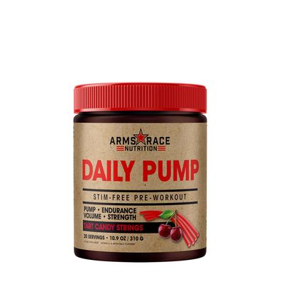 Arms Race Nutrition Daily Pump Stim-Free Pre-Workout - Tart Candy Strings - 10.9 Oz.