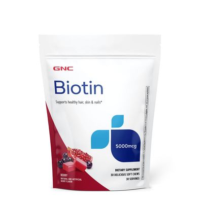 GNC Biotin 5000Mcg Healthy - 30 Soft Chews (30 Servings)