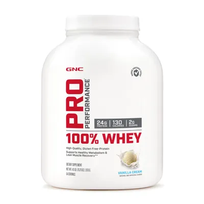 GNC Pro Performance 100% Whey Protein Healthy - Vanilla Cream (64 Servings)