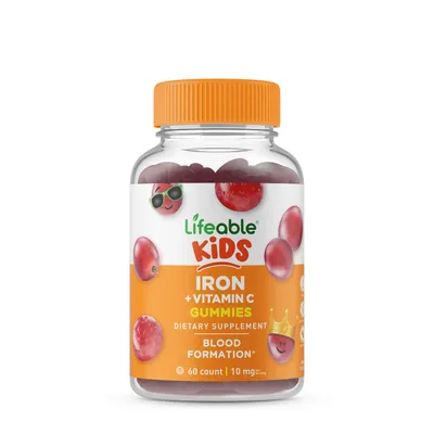 Lifeable Kids Iron and Vitamin C 10Mg Vitamin C - 60 Gummies (30 Servings)